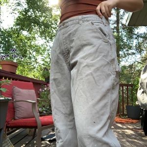 Carhartt cream dungarees